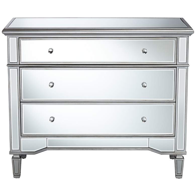 Image 7 Josephine 42 inch Wide 3-Drawer Mirrored Accent Chest more views