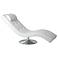 Josephine Chrome and White Leatherette Lounge Chair