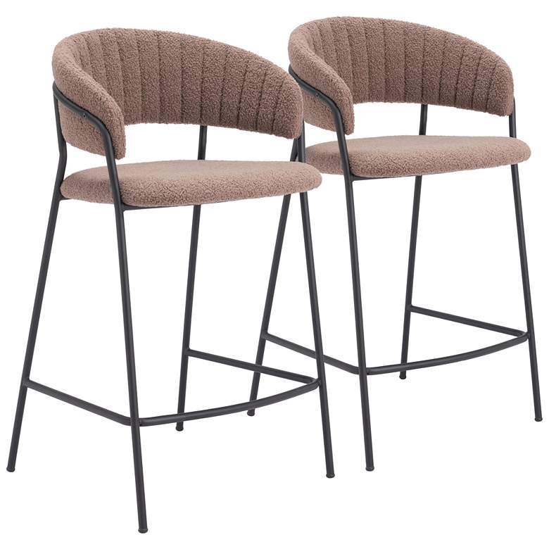 Image 1 Josephine Counter Stool (Set of 2) Brown