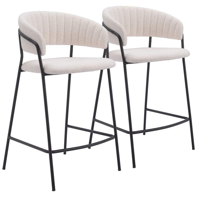 Image 1 Josephine Counter Stool (Set of 2) Cream