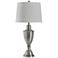 Josh Brushed Silver Steel Table Lamp