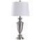Josh Table Lamp - Brushed Nickel - Brussels Off White
