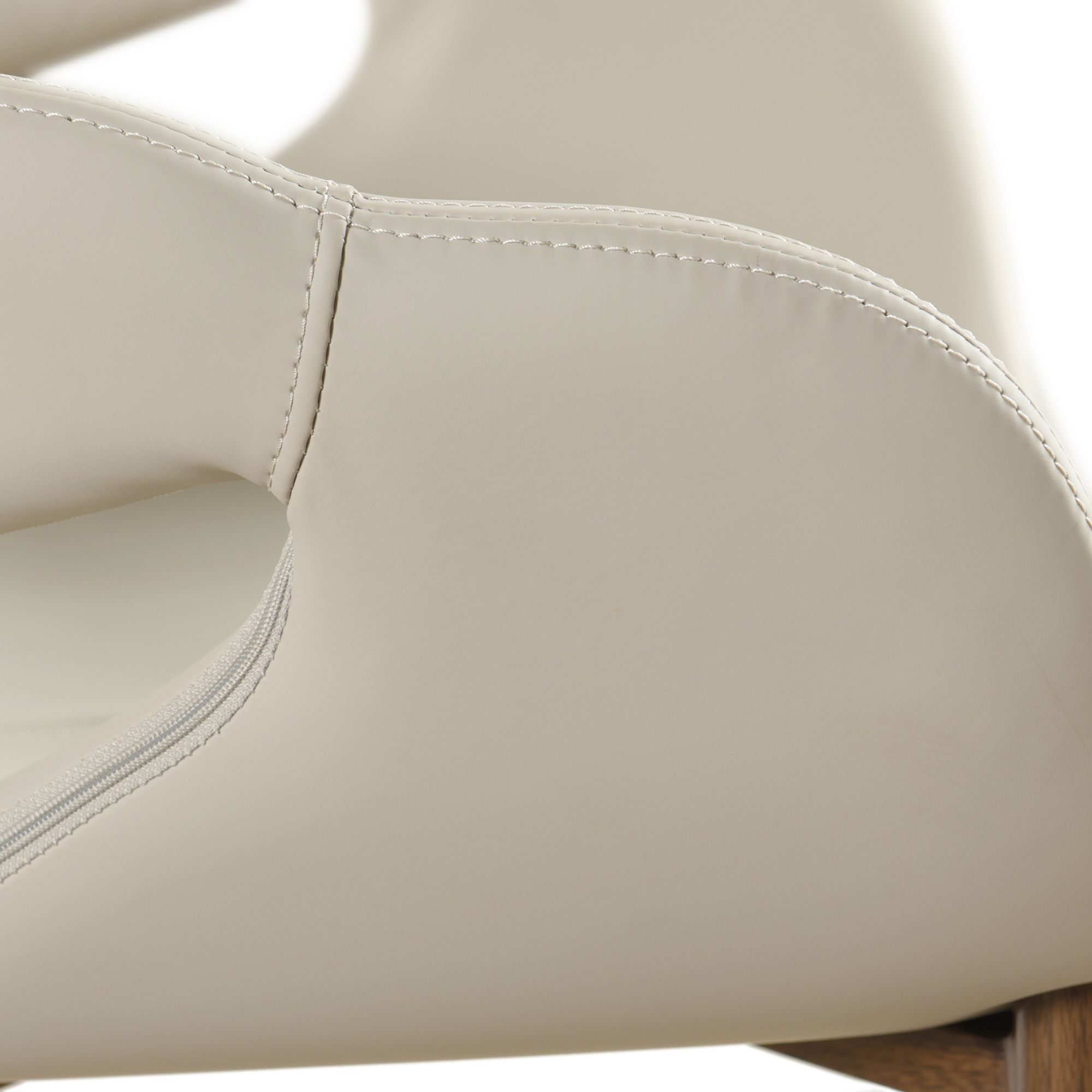 Image 6 Joshua 35.4"H Taupe Double Stitch Scoop Counter Stool more views