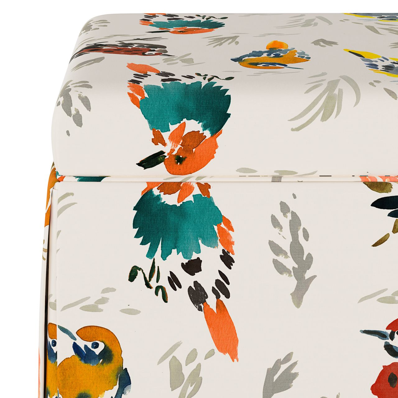 Image 3 Joshua Avery Multi-Color Fabric Storage Ottoman - Made to Order more views