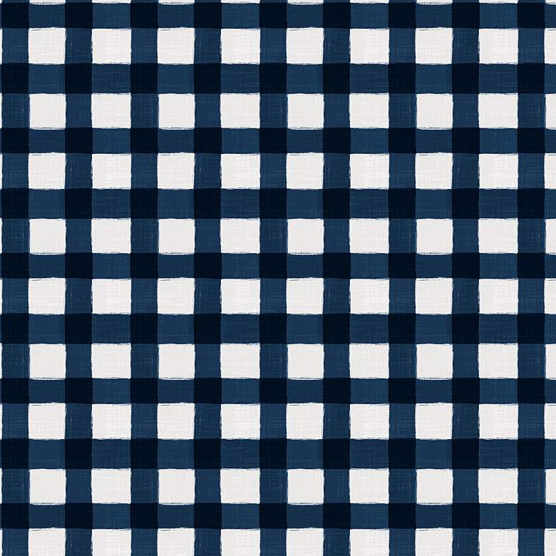 Image 2 Joshua Buffalo Gingham Blue Fabric Storage Ottoman more views
