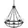 Josiah 25 3/4" Wide Black 5-Light Ring Chandelier