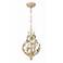 Josie 9" Wide Champagne Green Tea 3-Light Mini Chandelier