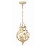 4_Josie 9" Wide Champagne Green Tea 3-Light Mini Chandelier more views