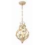 5_Josie 9" Wide Champagne Green Tea 3-Light Mini Chandelier more views