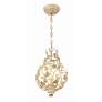 6_Josie 9" Wide Champagne Green Tea 3-Light Mini Chandelier more views