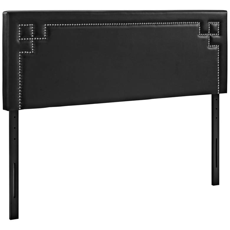 Image 1 Josie Black Vinyl Full Upholstered Headboard