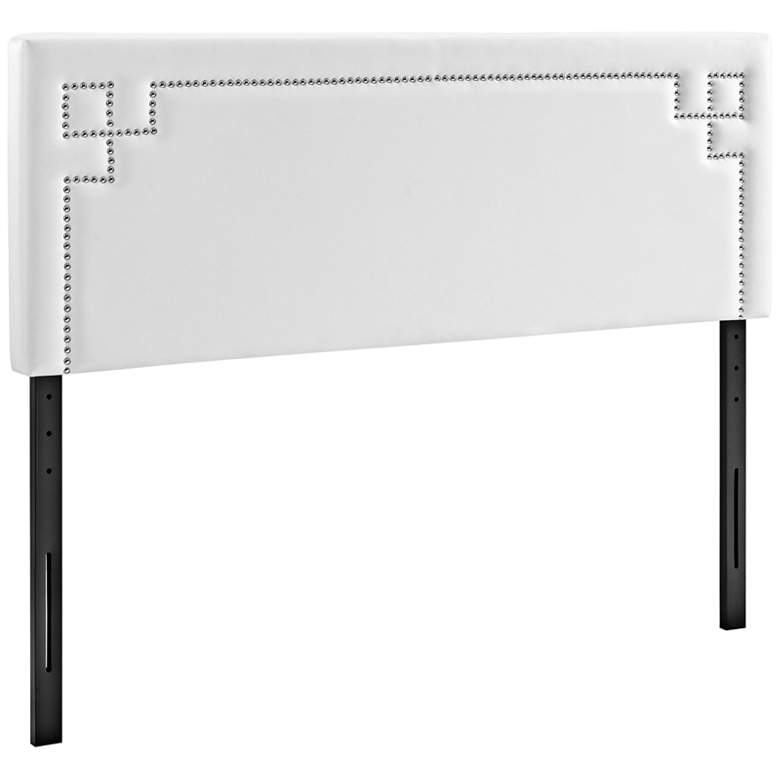 Image 1 Josie White Vinyl Full Upholstered Headboard