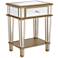 Joslyn 1-Drawer Gold Mirrored End Table