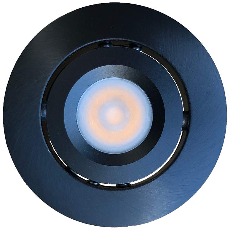 Image 1 Joss 2 inch Wide Black Metal Round LED Cabinet Downlight