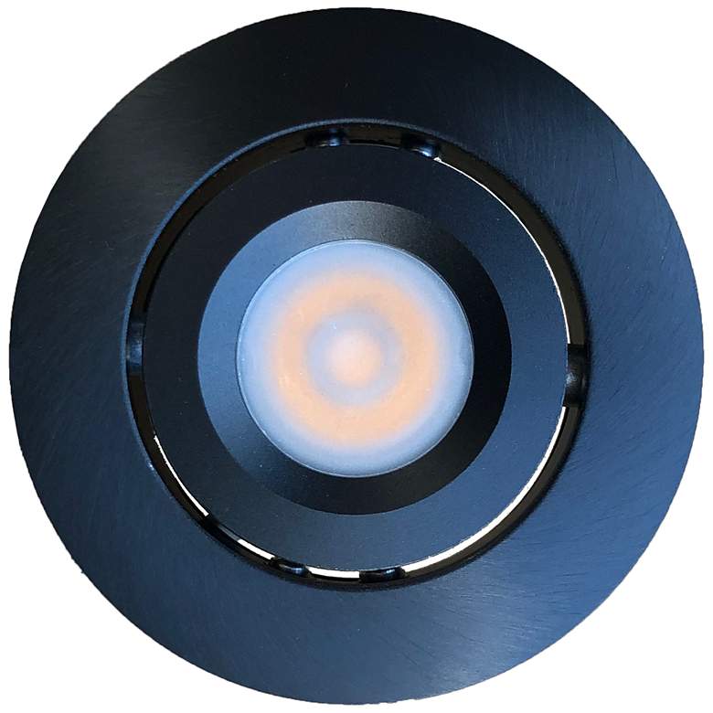 Image 1 Joss 2" Wide Black Metal Round LED Cabinet Downlight
