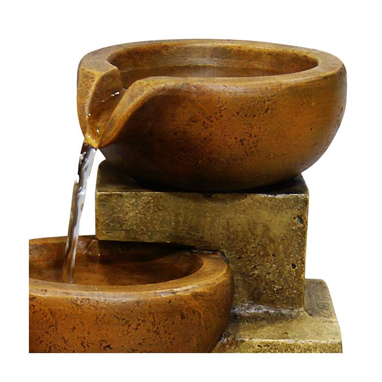 Image 3 Josselin 17" High Tiered Pots Rustic Table Fountain more views