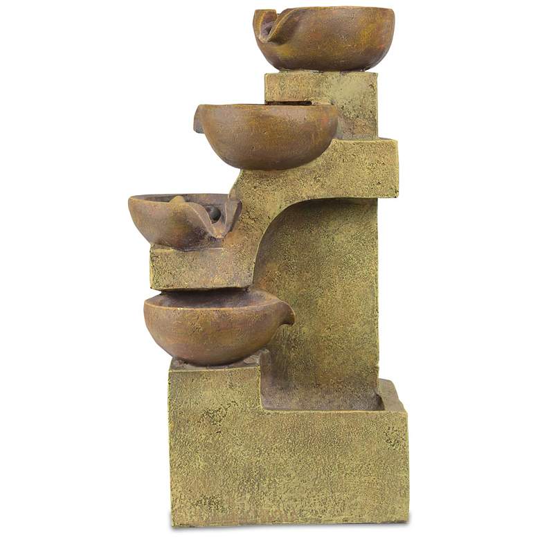 Image 5 Josselin 17 inch High Tiered Pots Rustic Table Fountain more views