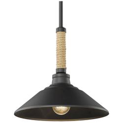 Journey 12&quot; Wide Pendant in Natural Black