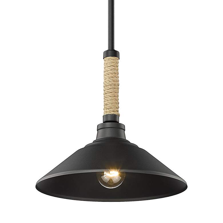 Image 3 Journey 12" Wide Pendant in Natural Black more views
