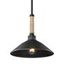 3_Journey 12" Wide Pendant in Natural Black more views