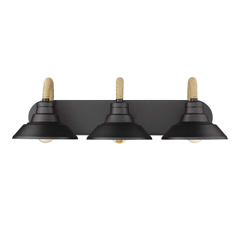 Image 4 Journey 26" Wide Natural Black 3-Light Bath Light more views