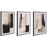 5_Journey 32" High 3-Piece Framed Canvas Wall Art Set more views