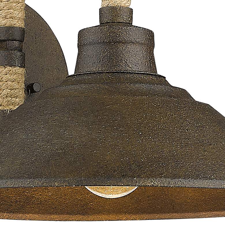 Image 3 Journey 9 3/4" High Dark Rust and Rope Wall Sconce more views