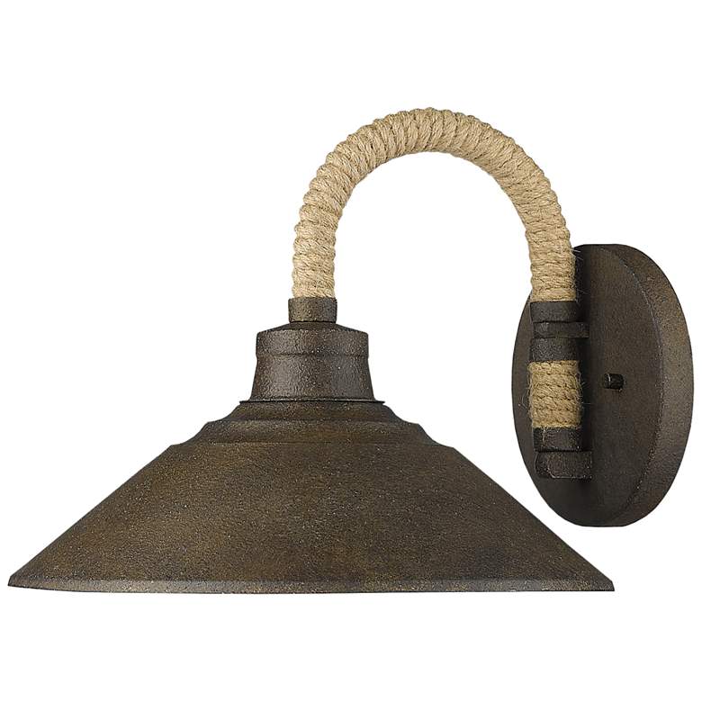 Image 4 Journey 9 3/4" High Dark Rust and Rope Wall Sconce more views