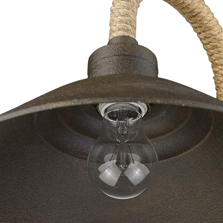 Image 5 Journey 9 3/4" High Dark Rust and Rope Wall Sconce more views