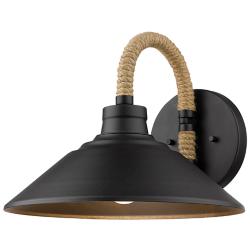 Journey 9 3/4" High Natural Black Wall Sconce