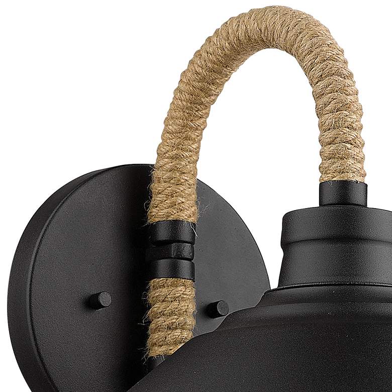 Image 3 Journey 9 3/4" High Natural Black Wall Sconce more views