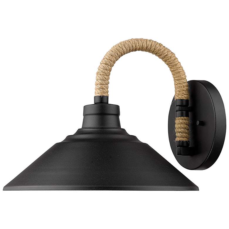 Image 4 Journey 9 3/4" High Natural Black Wall Sconce more views