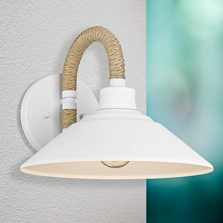 Image 1 Journey 9 3/4" High Natural White Wall Sconce