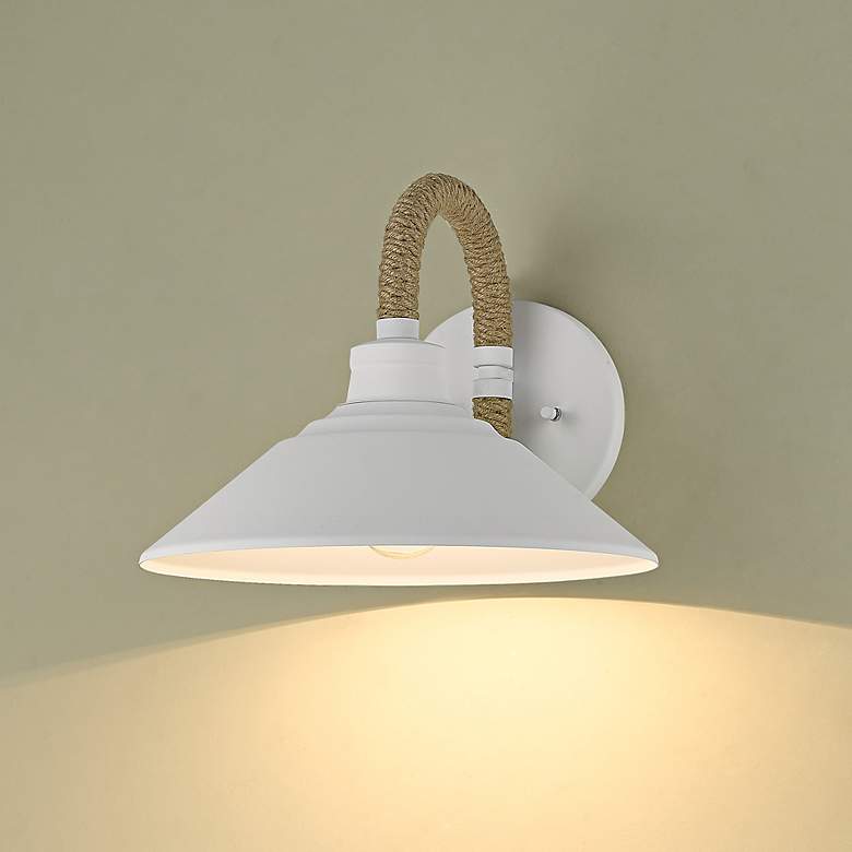 Image 4 Journey 9 3/4" High Natural White Wall Sconce more views
