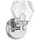 Jovan 8 1/4" High Faceted Glass and Chrome Wall Sconce