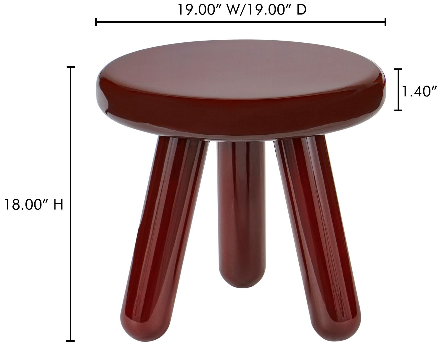 Image 7 Joy Accent Table Deep Red Lacquer more views