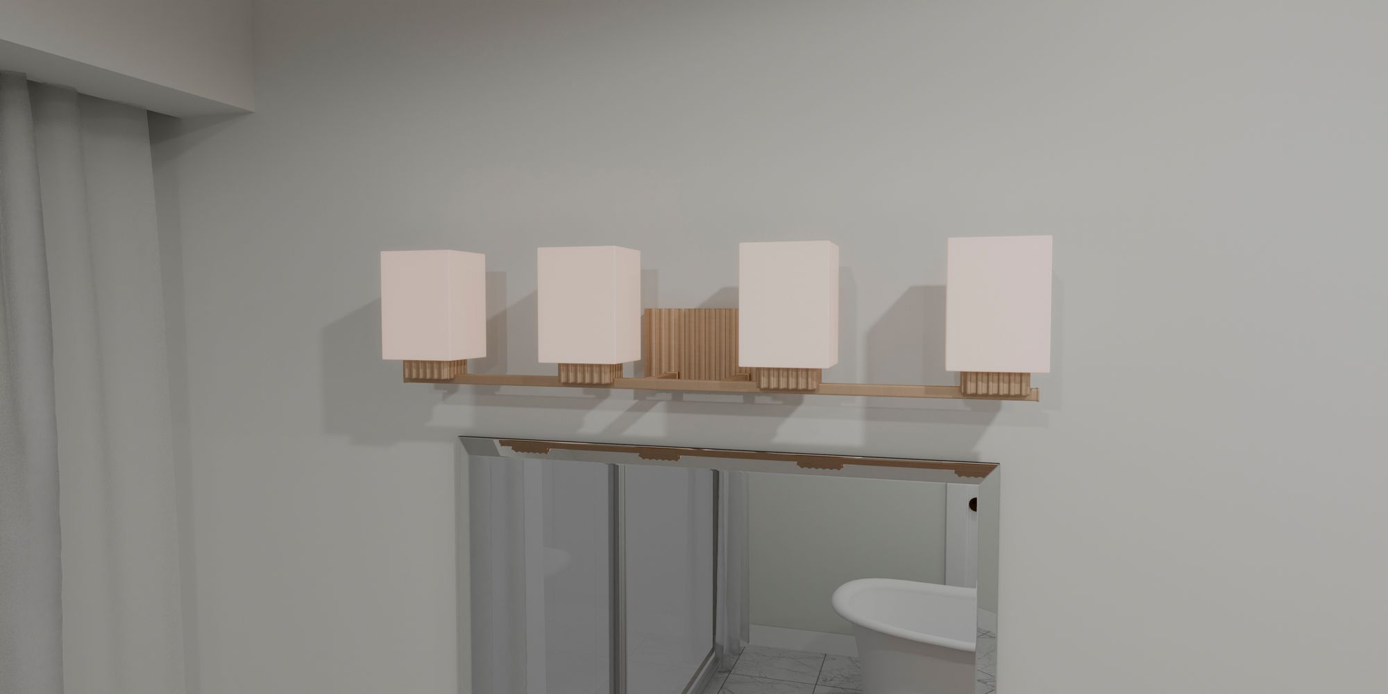 Joyner 4-Light Bronze Gold Bath Light