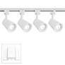 Juan 4-Light White LED Track Fixture with Floating Canopy