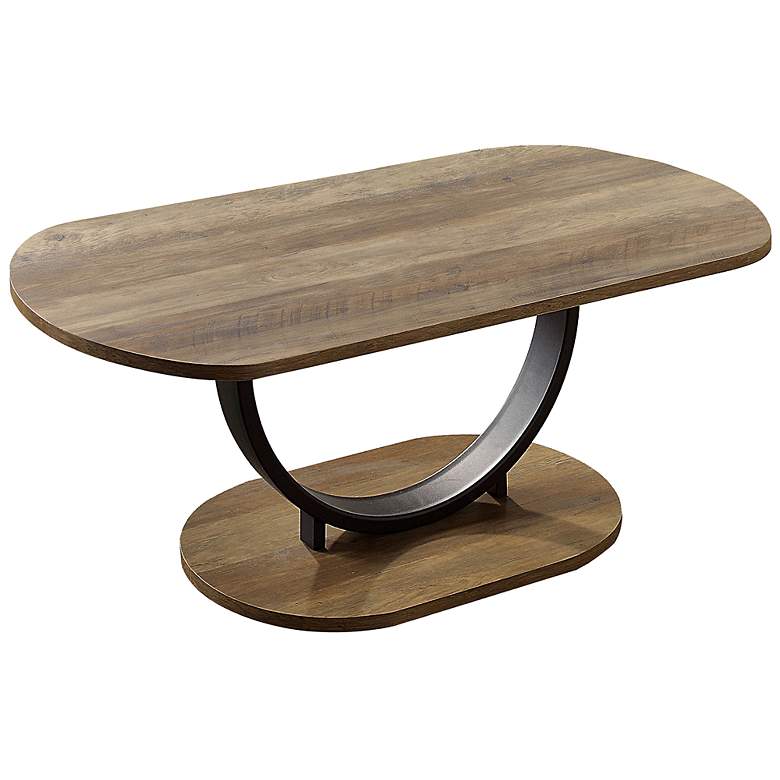 Image 4 Juantabo Rustic Oak and Sand Black 3-Piece Coffee Table Set more views