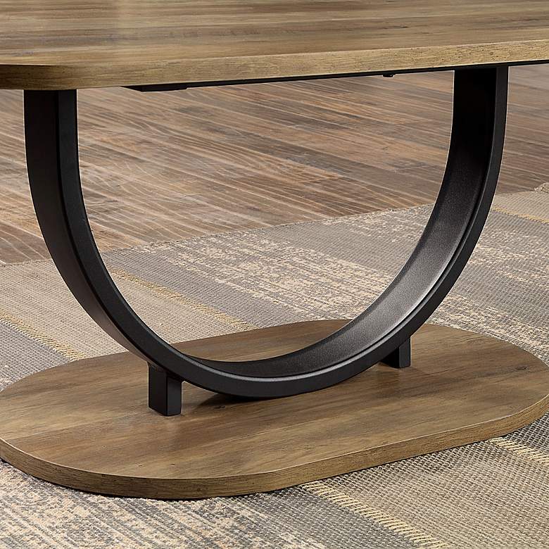 Image 6 Juantabo Rustic Oak and Sand Black 3-Piece Coffee Table Set more views