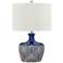 Juaquin Diamonds Blue Ceramic Table Lamp