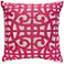 Jubilee Fuchsia 22" Square Embroidered Accent Pillow
