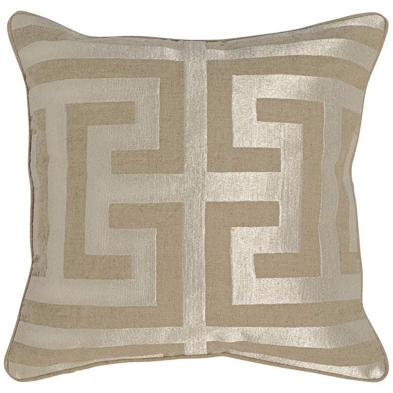 Image 1 Jubilee Pearl 22" Square Metallic Gold Accent Pillow