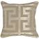 Jubilee Pearl 22" Square Metallic Gold Accent Pillow