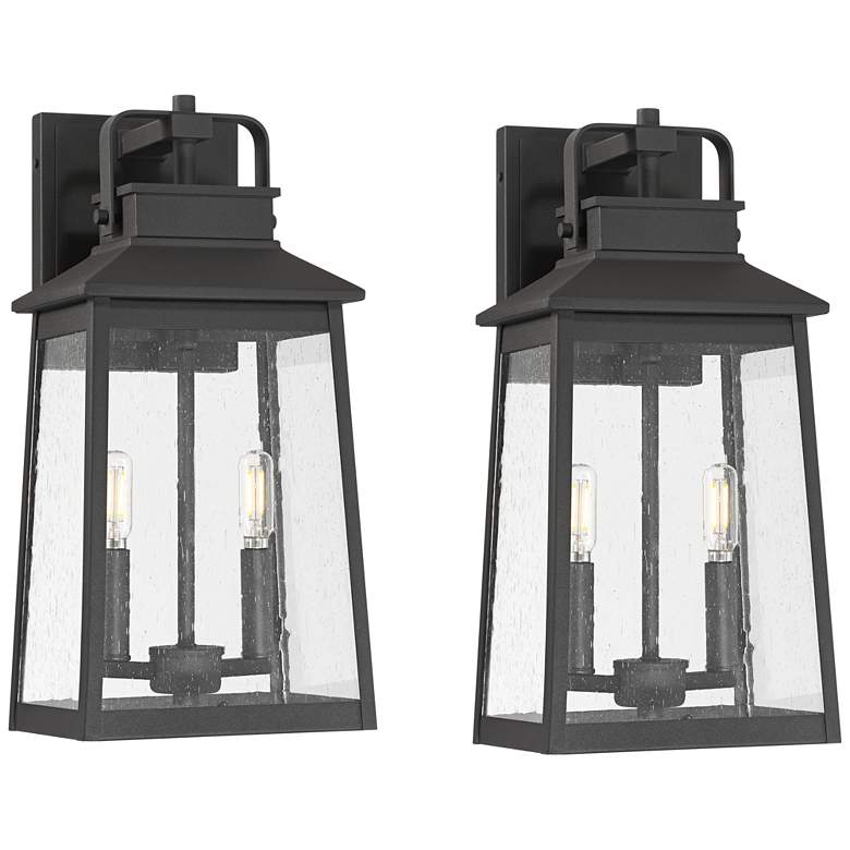 Image 2 Jubliee 17 1/4" High Black 2-Light Outdoor Wall Light Set of 2