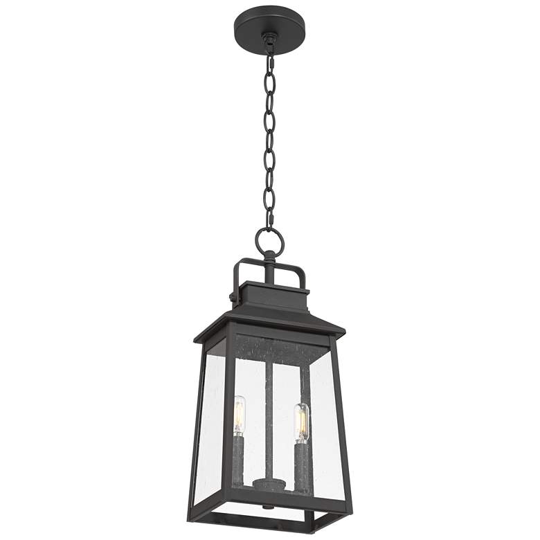 Image 6 Jubliee 19 1/4" High Black 2-Light Outdoor Hanging Light more views