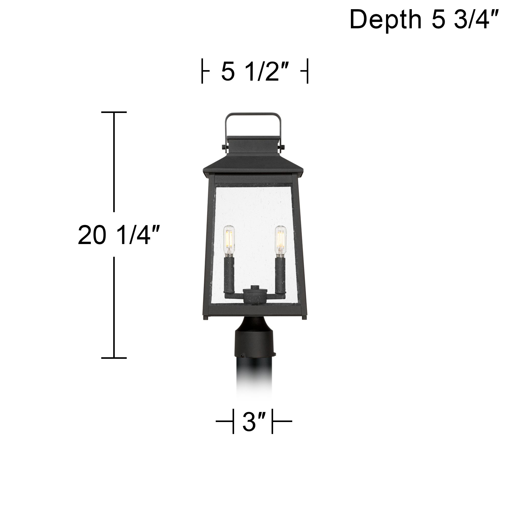 Image 7 Jubliee 20 1/4" High Black 2-Light Outdoor Post Light Set of 2 more views