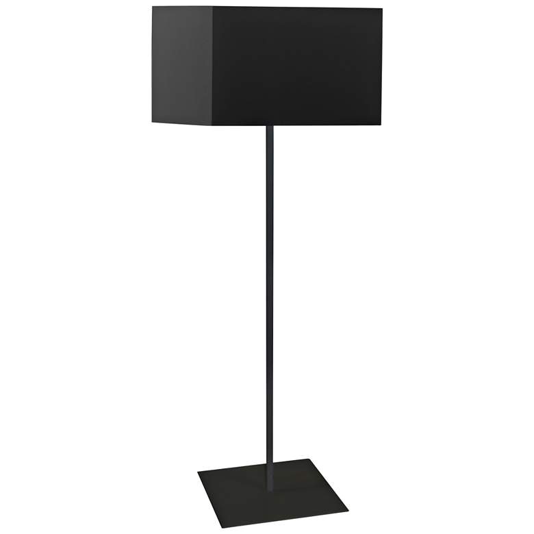 Image 1 Jude 64" High Rectangular Shade Matte Black Metal Modern Floor Lamp