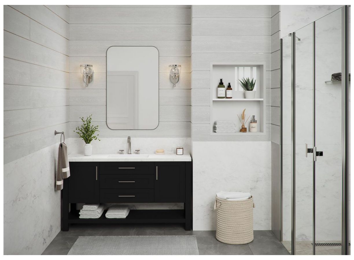 Image 2 Judson Collection One-Light Clear Glass Farmhouse Bath Vanity Light more views