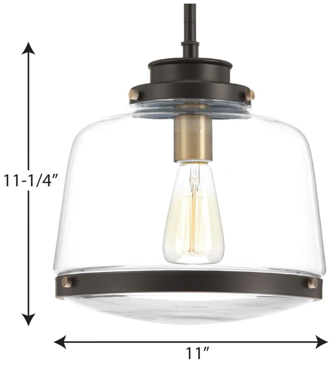 Image 4 Judson Collection One-Light Clear Glass Pendant Light more views